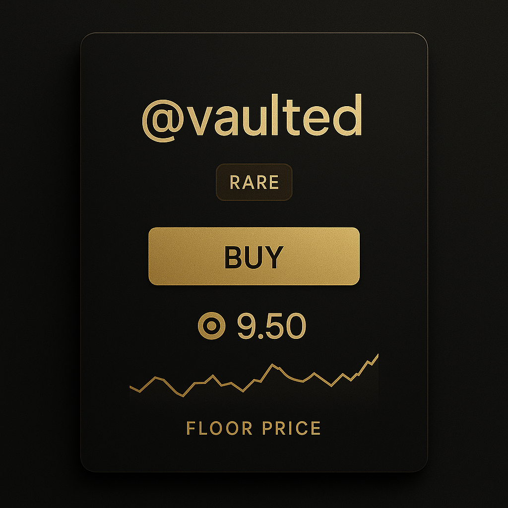 @vaulted listing card - RARE premium @name